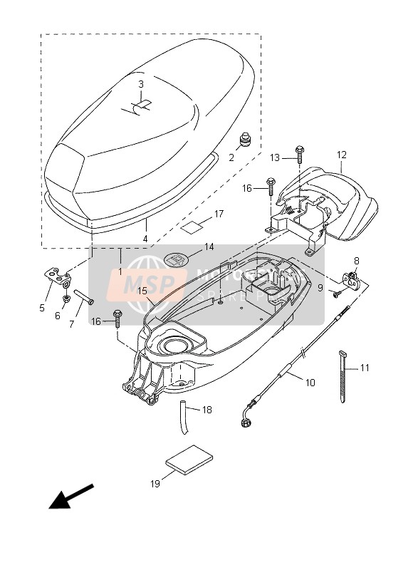 Yamaha CW50 2015 SITZ für ein 2015 Yamaha CW50